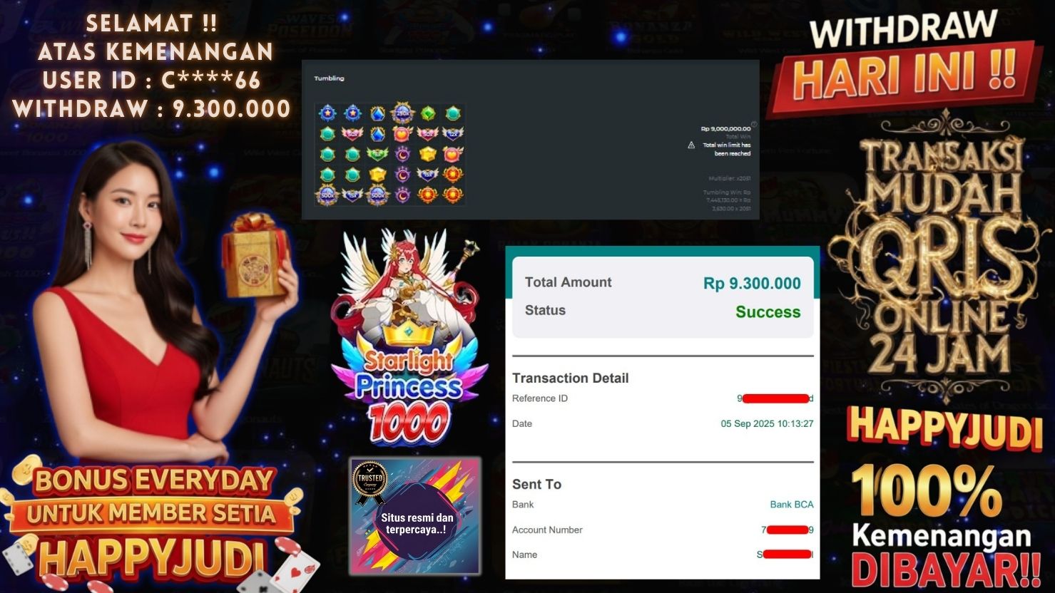 HAPPYJUDI JACKPOT SLOT STARLIGHT PRINCESS 1000